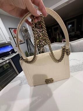 Chanel Boy Flap Tote Beige Calfskin Aged Gold Hardware – Rare & Discontinued COA